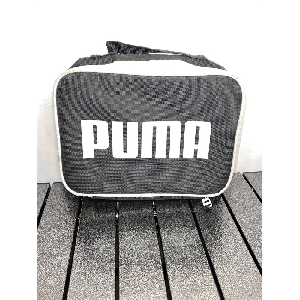 Puma Kids' Contender Lunch Kit Black White Handle Insulated Zipper 10’ X 8’